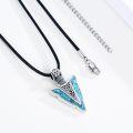 wholesale 925 Sterling Silver Turquoise Arrowhead Pendant Necklaces for Men & Women-0-1