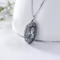 TOUPOP 925 Sterling Silver Hummingbird Urn Necklace For Ashes Memorial Keepsake Pendant-0-4