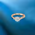 TOUPOP Rose Gold 1ct Moissanite Halo Engagement Wedding Ring For Women-0-4