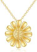 wholesale 14K Gold Daisy Pendant Necklace Minimalist Floral s for Her-0-0