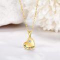 wholesale 14K Gold Solid Gold Mother Daughter Necklace with Small Heart Pendant - Gifts for Women and Girls-0-2