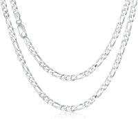 wholesale Sterling Silver Figaro Chain 3 5mm Necklace 16 26 Italy Unisex-18 Inch