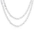 wholesale 925 Sterling Silver Double Layered Chain Necklace Wholesale With Lobster Clasp-0-0