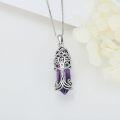 wholesale 925 Sterling Silver Purple Agate Celtic Knot Tree of Life Pendant Necklace for Women-0-2