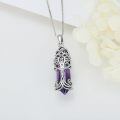 wholesale 925 Sterling Silver Purple Agate Celtic Knot Tree of Life Pendant Necklace for Women-0-2