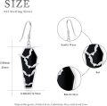 wholesale 925 Sterling Silver Gothic Coffin Dangle Earrings with Bats & Cats - Halloween Gifts for Women-0-5