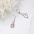 wholesale 925 Sterling Silver Green Turquoise Drop Earrings Platinum Plated Twisted Swirl Jewelry For Women-0-37