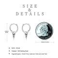wholesale 925 Sterling Silver Spiked Cufflink Earrings Wholesale Black-0-4