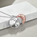 wholesale 925 Sterling Silver Rose Gold Moon Mother Daughter Necklace I Love You to the Moon and Back Elegant Matching Pendant Gift for Women-0-2
