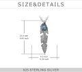 wholesale 925 Sterling Silver Feather Turquoise Stone Western Boho Filigree Pendant Necklace for Women and Girls-0-3