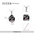 TOUPOP Sterling Silver Wolf Horse Necklace Animal Jewelry Gift-0-4