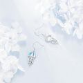 wholesale 925 Sterling Silver Jellyfish Earrings Wholesale With Blue Opal Accents-0-2
