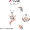 wholesale 925 Sterling Silver Metal Rose Gold Foxy Heart Pendant Necklace s for Her-0-4