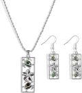 wholesale Silver 925 Sterling Silver Abalone Shell Sea Turtle Pendant & Drop Earring Set Beach Ocean Jewellery for Women Girls Gift Boxed-0-0