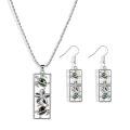 wholesale Silver 925 Sterling Silver Abalone Shell Sea Turtle Pendant & Drop Earring Set Beach Ocean Jewellery for Women Girls Gift Boxed-0-0