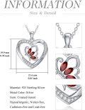 wholesale TOUPOP Women's Butterfly Necklace 925 Sterling Silver Pendant Necklace Gifts For Wife Girlfriend Anniversary Birthday -0-4