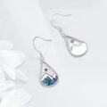 wholesale 925 Sterling Silver Mountain Teardrop Abalone Shell Drop Earrings for Women Christian Gifts for Mom-0-2