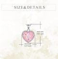 wholesale 925 Sterling Silver Pink Drusy Heart Pendant Necklace - Valentine's Day Gifts for Her-0-4