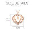 wholesale 925 Sterling Silver Moissanite Heart Initial Pendant Necklace for Her-0-4