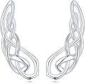 wholesale 925 Sterling Silver Celtic Knot Ear Climber Earrings for Women-0-0
