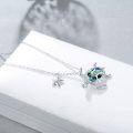 wholesale TOUPOP Sea Turtle Necklace For Women Sterling Silver Abalone Shell Turtle Pendant Necklace Ocean Jewelry Sea Gifts Mothers Day Birthday Gifts For Her Sisters Wife -0-1