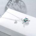 TOUPOP Sterling Silver Abalone Shell Turtle Pendant Necklace-0-1