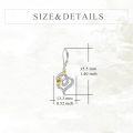 wholesale 925 Sterling Silver Heart-Shaped Bee & Daisy Drop Earrings for Women-0-3