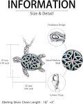 wholesale TOUPOP Fashion Sea Turtle Necklace For Women S925 Sterling Silver Ocean Jewelry Sea Turtle Gifts Celtic Pendant With Abalone Oxidized Vintage Christmas Gifts -0-5