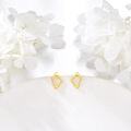 wholesale 14K Gold Diamond-Shaped Celtic Moon Mountain Stud Earrings for Women-0-4