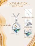 wholesale 925 Sterling Silver Abalone Shell Mountain Pendant Necklace for Women-0-5