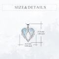 wholesale 925 Sterling Silver Angel Wing Heart Shape Pendant Necklaces for Women Gift Ideas-0-5