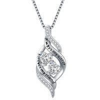 TOUPOP Sterling Silver & Garnet Birthstone Necklace for Sister-undefined