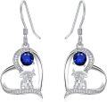 wholesale Sterling Silver Highland Cow Sunflower Dangle Stud Leverback Hoop Earrings-0-7