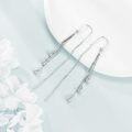 wholesale 925 Sterling Silver Teardrop Chain Threader Dangle Earrings for Women-0-3