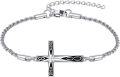 wholesale 925 Sterling Silver Celtic Knot Cross Charm Chain Bracelet s for Women Girls-0-0
