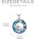 wholesale TOUPOP Narwhal Necklace Sterling Silver Crystal Narwhal Jewelry Tiny Silver Whale Necklace Love Gift For Women -0-5