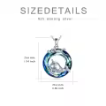 TOUPOP Sterling Silver Crystal Narwhal Necklace Tiny Whale Jewelry-0-5