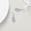 wholesale 925 Sterling Silver Tree Of Life Drop Earrings Wholesale With Green Stone-0-45