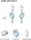 wholesale 925 Sterling Silver Moonstone Planet Drop Earrings with Blue Cubic Zirconia Stars - Celestial Jewelry for Women-0-3