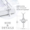 wholesale 925 Sterling Silver Lilith Claddagh Cross Celtic Knot Necklace Pendant Pagan s for Women Men-0-2