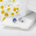wholesale 925 Sterling Silver Labrador Dog Moon Star Blue Enamel Stud Earrings for Women-0-4