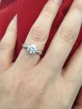 wholesale 10k White Gold Twisted Band Lab Diamond Rings Wholesale With Central Stone-0-4