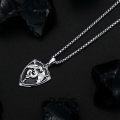 wholesale 925 Sterling Silver Metal Dragon Shield Pendant Necklace  for Women and Men - Valentines Gift Idea-0-2