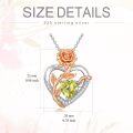 wholesale  Sterling Silver Rose Quartz Heart Pendant Necklace for Women -0-17