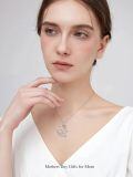 wholesale 925 Sterling Silver Mom Rose Heart Pendant Necklace Rose Gold Plated Cz Crystal-0-7