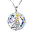 TOUPOP 925 Sterling Silver Guardian Necklace For Women Men-0-0