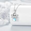 wholesale 925 Sterling Silver Octopus Pendant with Moonstone Necklaces for Women and Girls s 48cm Chain Length-0-2