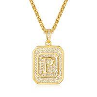 wholesale Gold Filled 925 Sterling Silver Letter Jewelry Necklace for Women Gift for Mom Wife Birthday Anniversary Christmas-Letter P