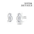 wholesale 925 Sterling Silver Elegant Penguin Stud Earrings-0-3