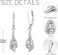 wholesale 925 Sterling Silver Teardrop Cubic Zirconia Infinity Dangle Drop Earrings for Women-0-3